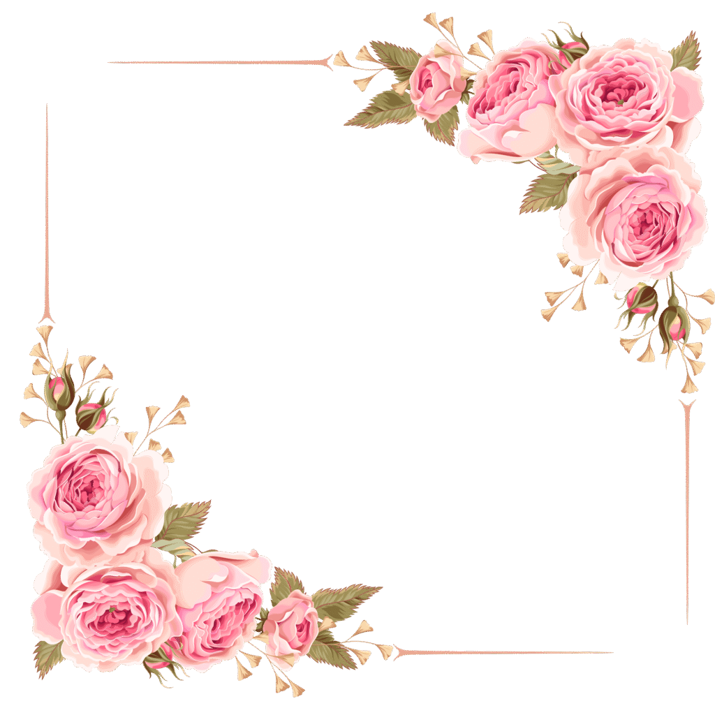 Wedding invitation Flower Rose Pink, Rose Border, pink rose flower digital frame, border, watercolor Painting, frame png