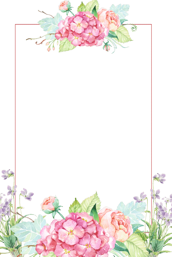 Flower, Beautiful  flower borders, pink and yellow floral border, border, watercolor  Painting, flower Arranging png free download
