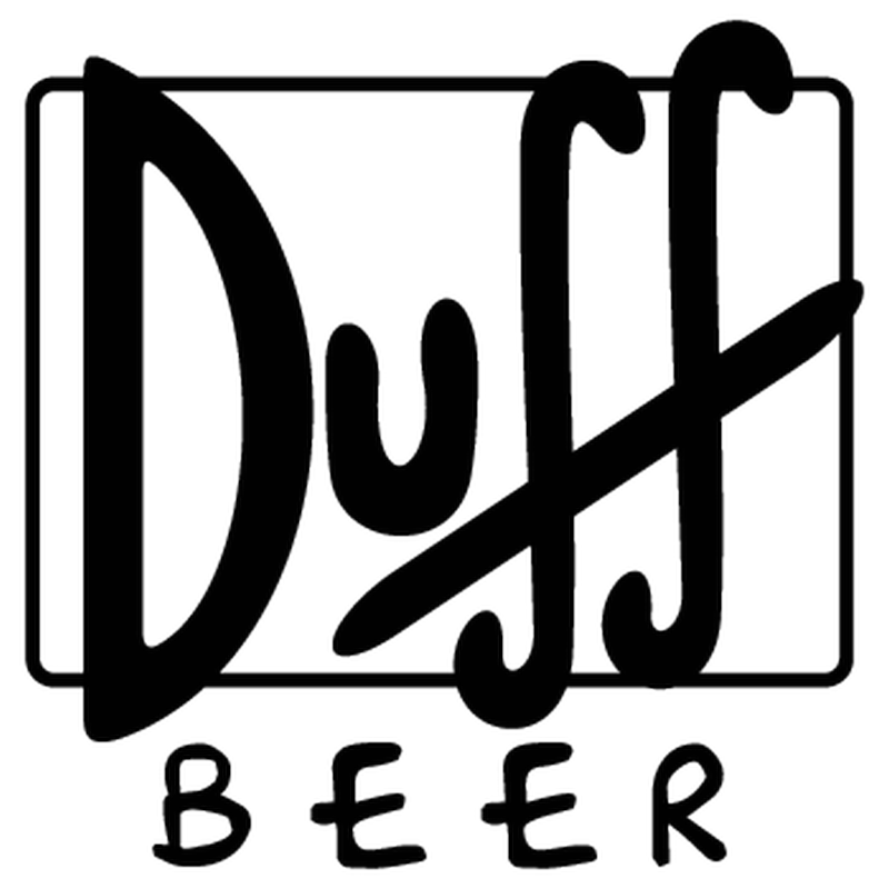 Duff Beer logo, Duff Beer Homer Simpson Duffman Ale, decal, text, logo png