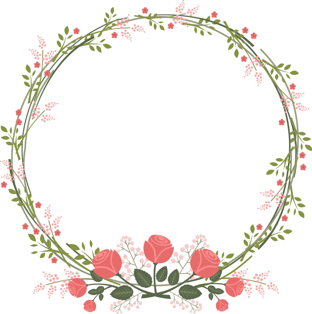 Wedding invitation Paper Flower Rose, Beautiful fresh garland border, green and pink flower wreaths, border, frame, flower Arranging png