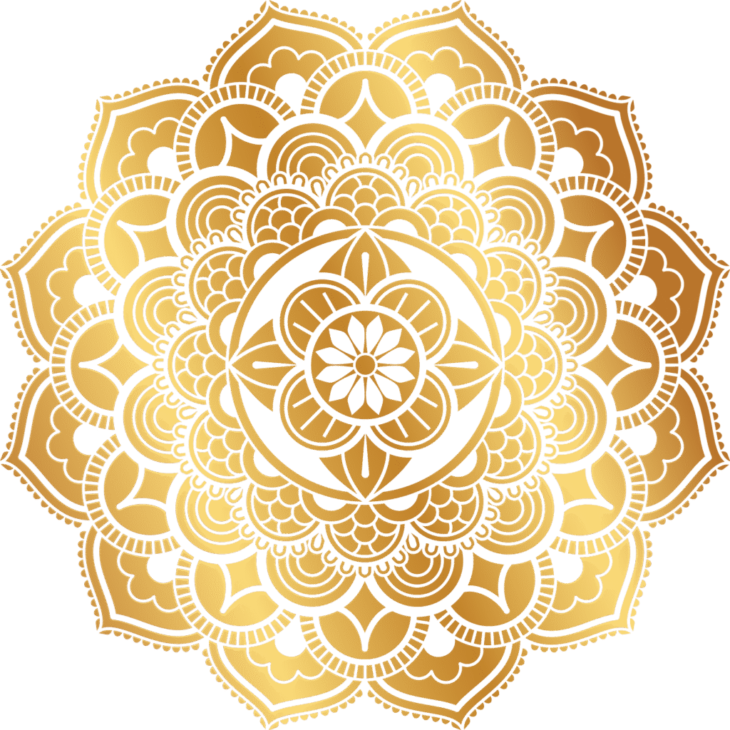 gold mandala sticker, Motif Pattern, Gold retro pattern, gold Coin, retro, textile png