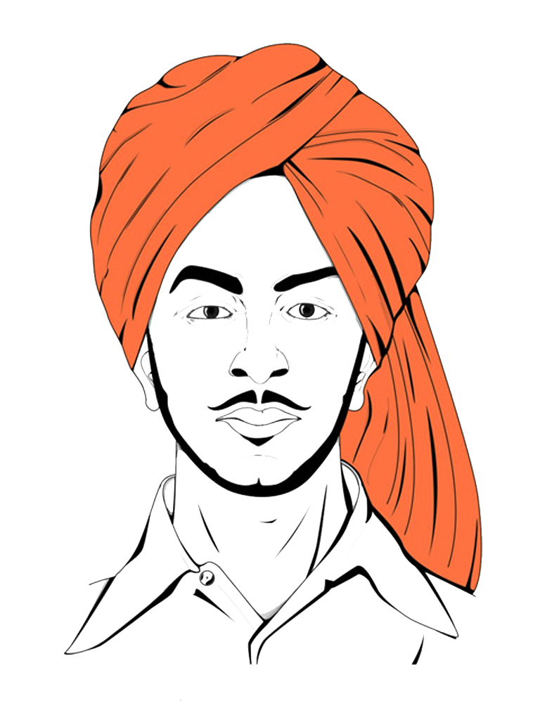 Bhagat Singh Illustration PNG