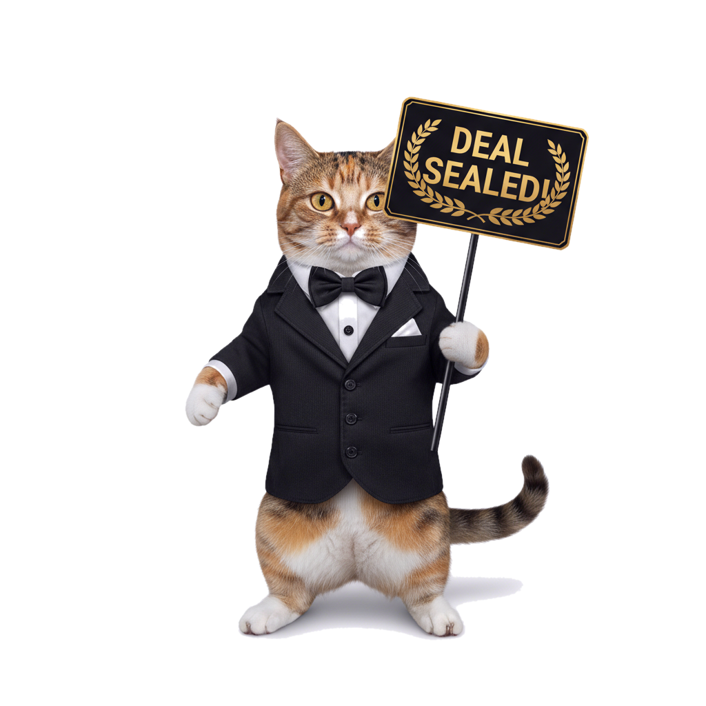 Cat in Formal Suit PNG