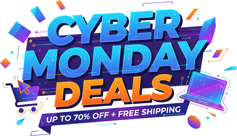 Cyber Monday Sale Banner PNG