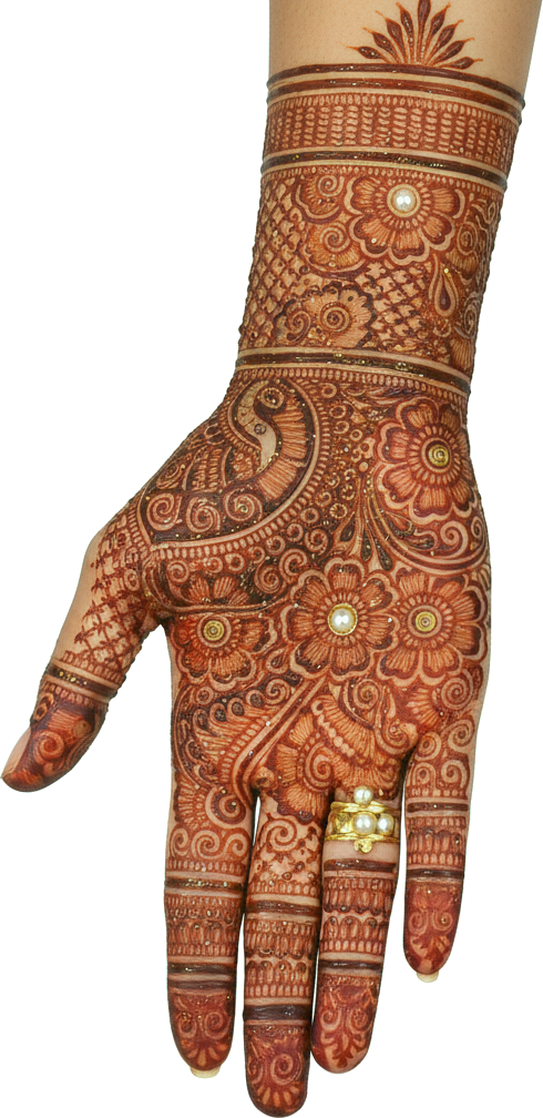 Intricate Henna Hand PNG Free Download