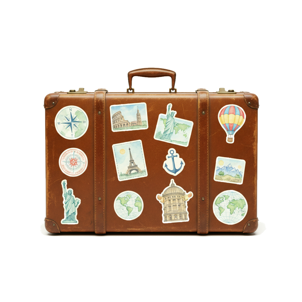 Retro Suitcase PNG