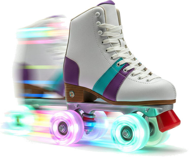 Retro Roller Skates PNG Free Download