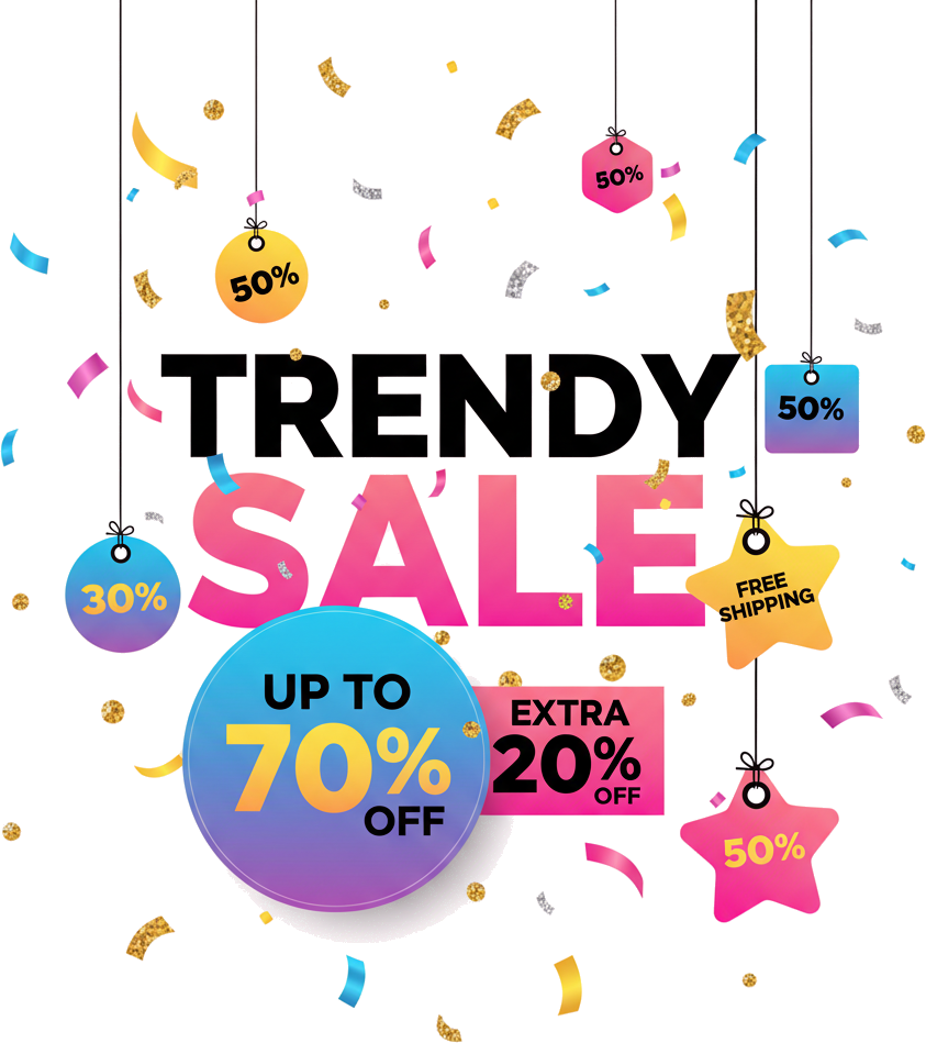 Trendy Sale Banner PNG Free Download