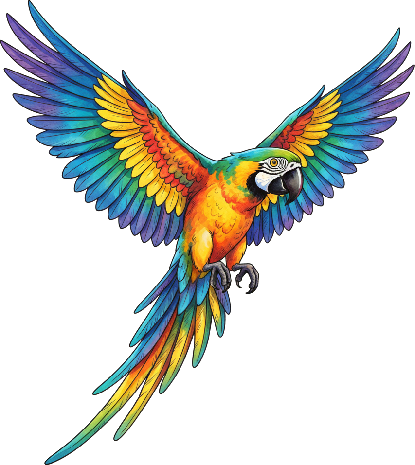 Tropical Parrot PNG