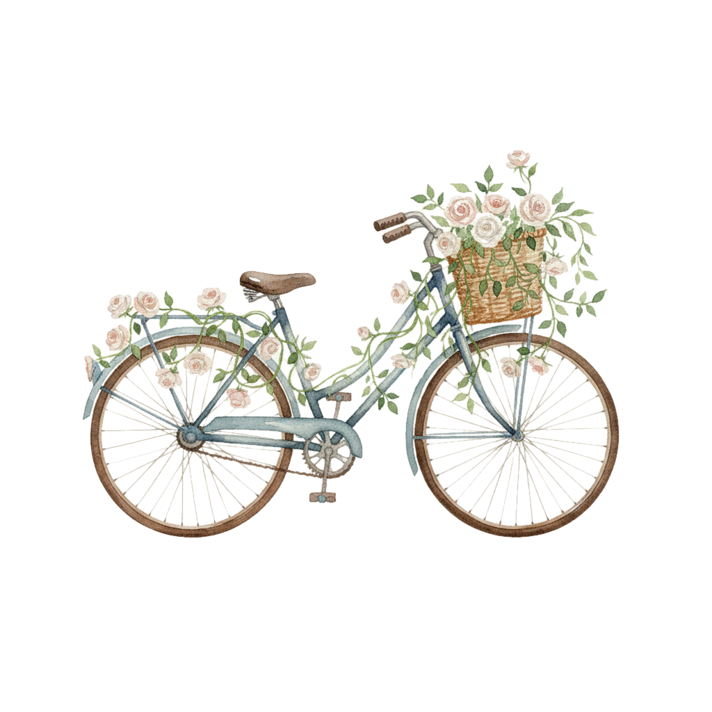 Watercolor Bicycle PNG
