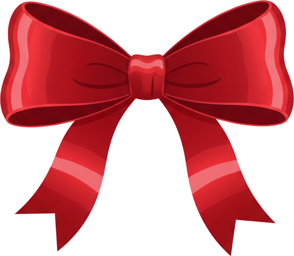Christmas Ribbon Bow PNG Free Download